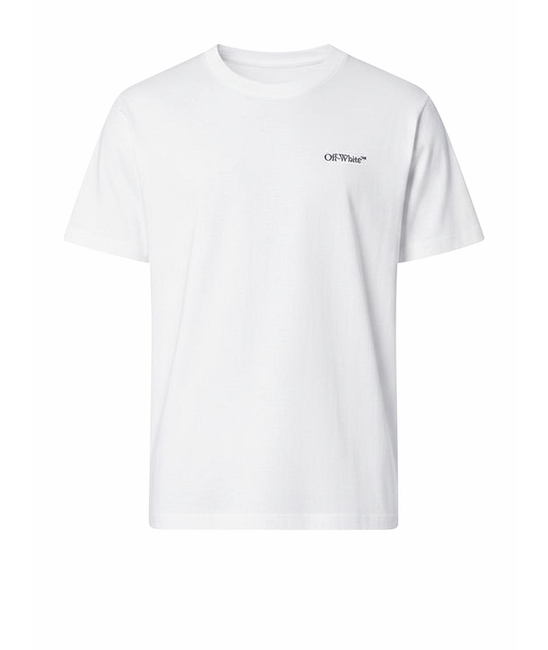 OFF-WHITE Белая хлопковая футболка, фото 1