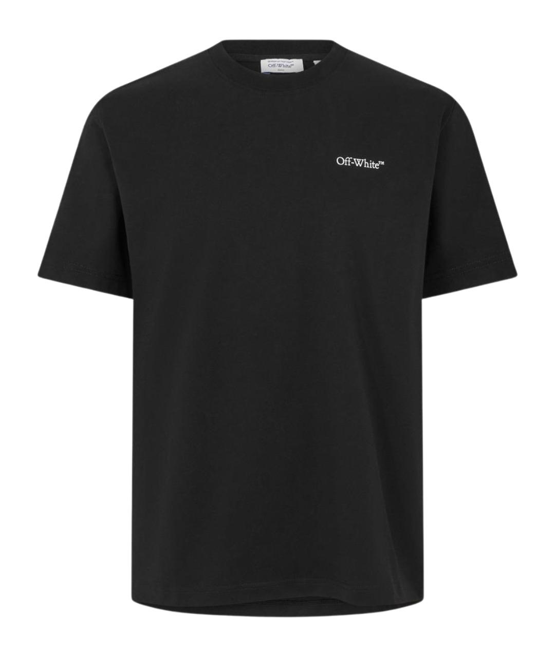 OFF-WHITE Черная хлопковая футболка, фото 1