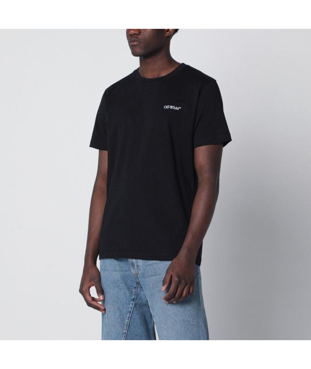 OFF-WHITE Черная хлопковая футболка, фото 2