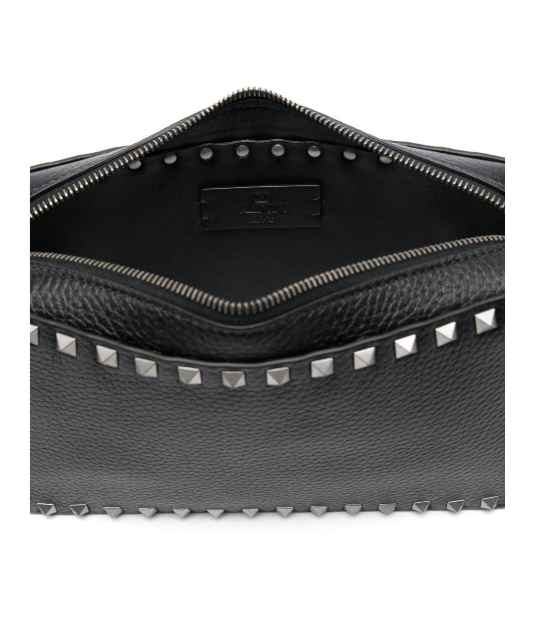 VALENTINO Черная кожаная сумка на плечо, фото 2