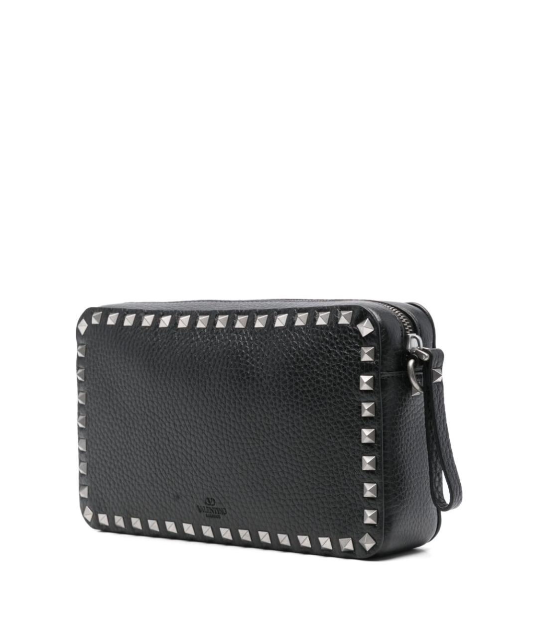 VALENTINO Черная кожаная сумка на плечо, фото 3