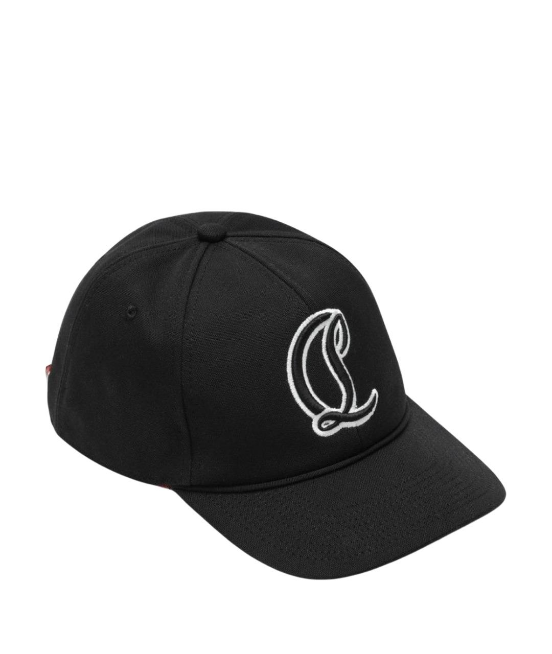 CHRISTIAN LOUBOUTIN Черная хлопковая кепка/бейсболка, фото 1