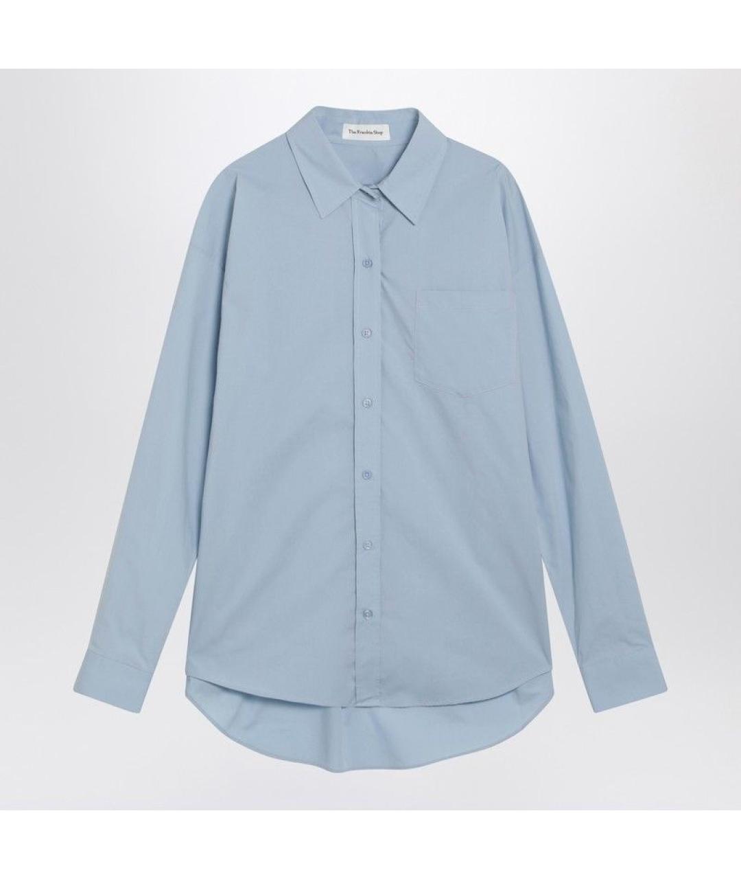 THE FRANKIE SHOP Голубая хлопковая рубашка, фото 3