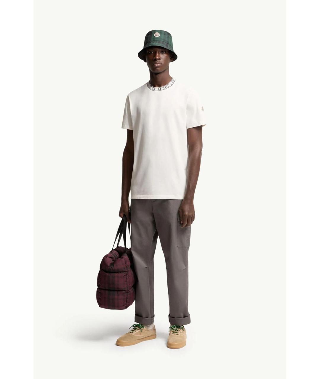 MONCLER Белая хлопковая футболка, фото 2