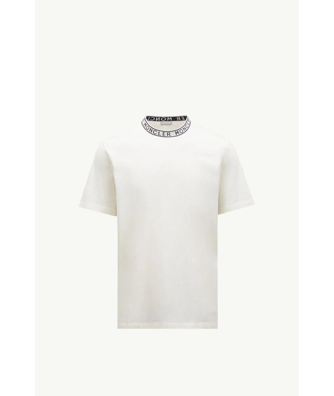 MONCLER Белая хлопковая футболка, фото 5