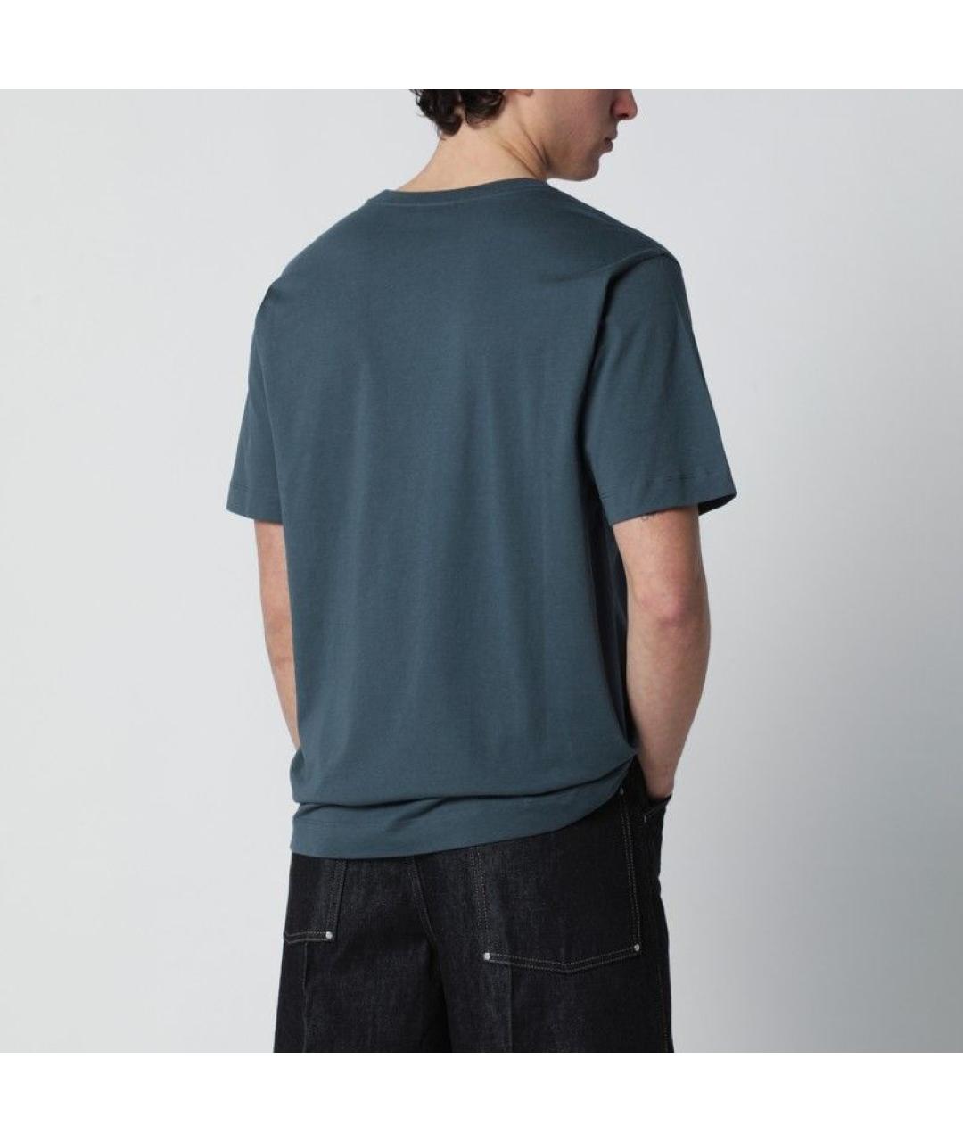 DRIES VAN NOTEN Зеленая хлопковая футболка, фото 2