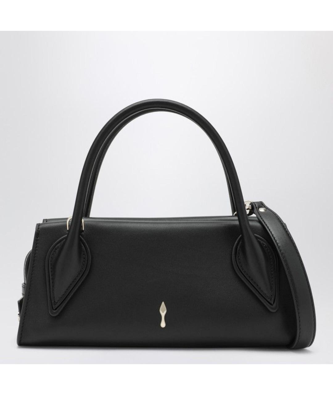 CHRISTIAN LOUBOUTIN Черная кожаная сумка с короткими ручками, фото 3