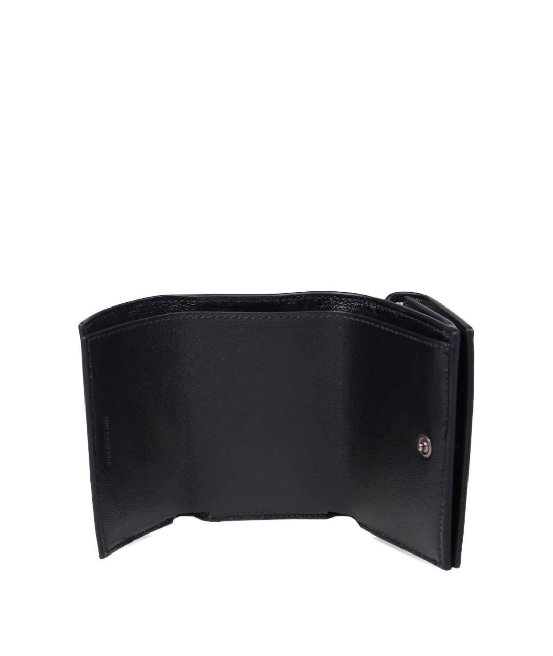 BALENCIAGA Черный кожаный кошелек, фото 3