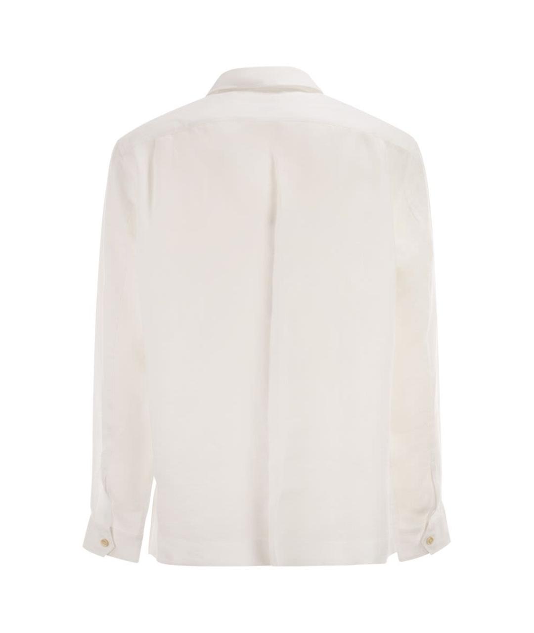 BRUNELLO CUCINELLI Белая льняная кэжуал рубашка, фото 2