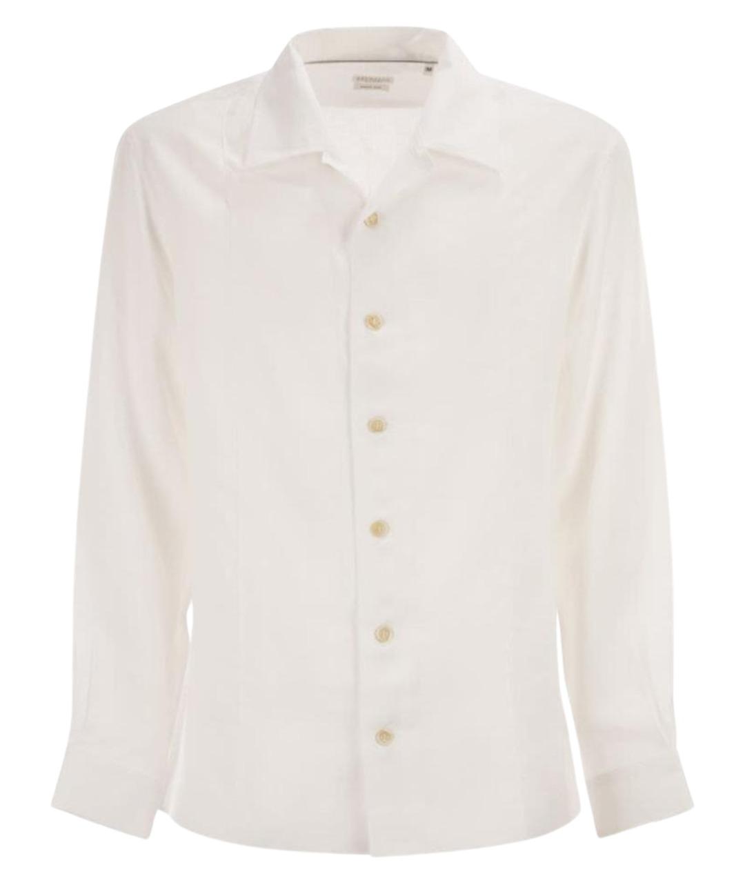 BRUNELLO CUCINELLI Белая льняная кэжуал рубашка, фото 1