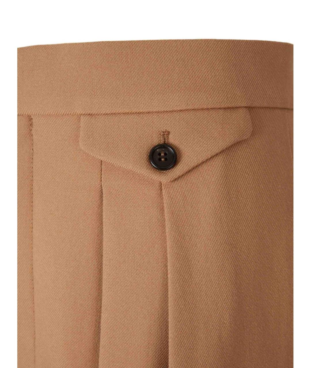 CHLOE Бежевые шерстяные прямые брюки, фото 4