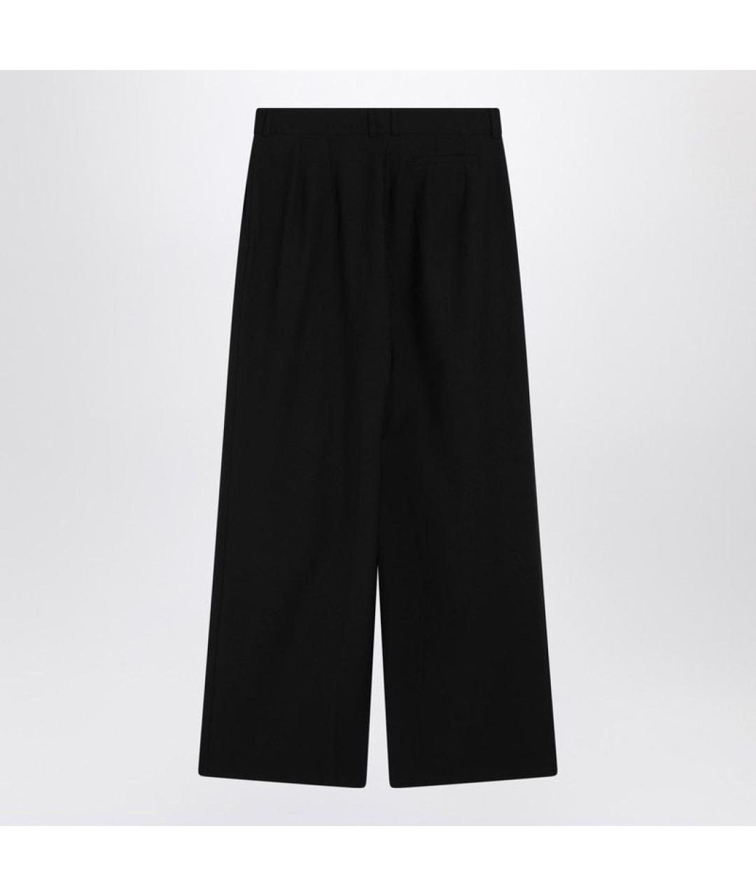 THE FRANKIE SHOP Черные шерстяные прямые брюки, фото 2