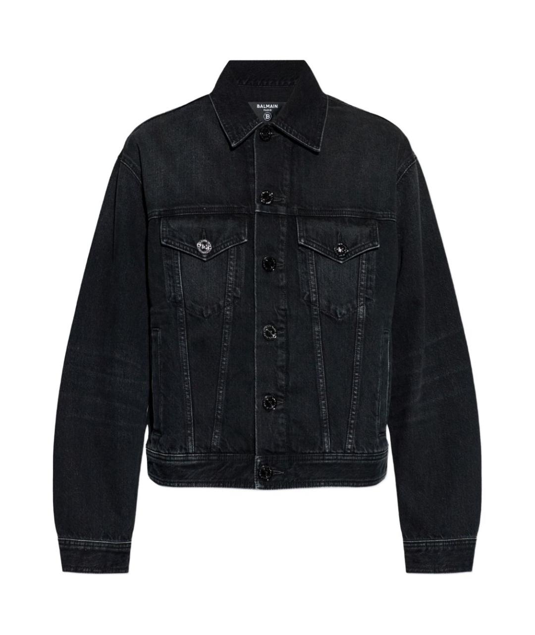 BALMAIN Черная хлопковая куртка, фото 1