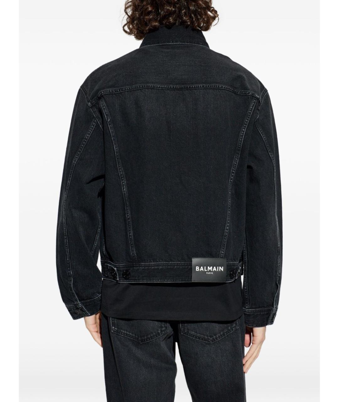 BALMAIN Черная хлопковая куртка, фото 3