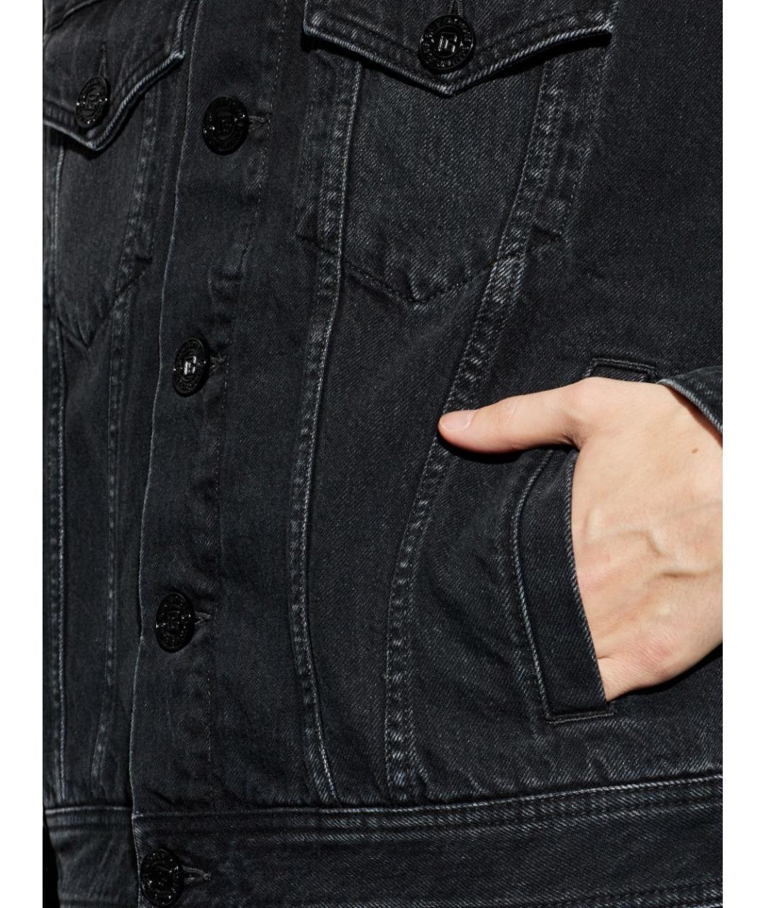 BALMAIN Черная хлопковая куртка, фото 4