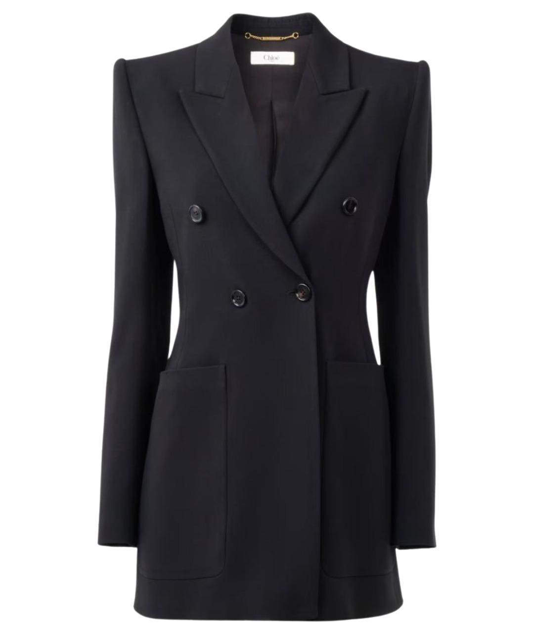 CHLOE Черный шерстяной жакет/пиджак, фото 1