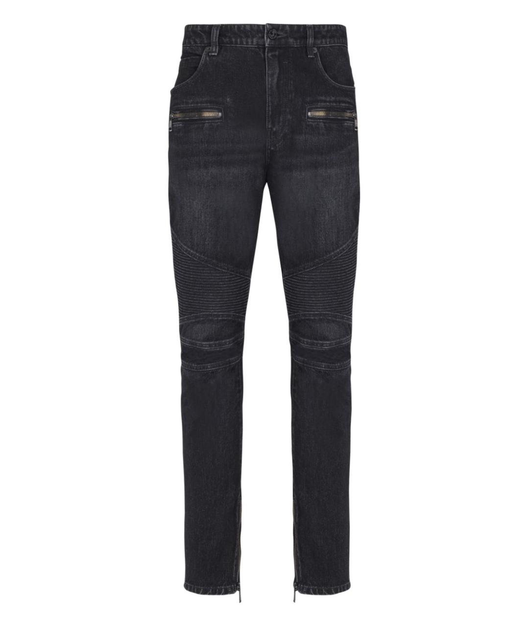 BALMAIN Черные хлопковые повседневные брюки, фото 1