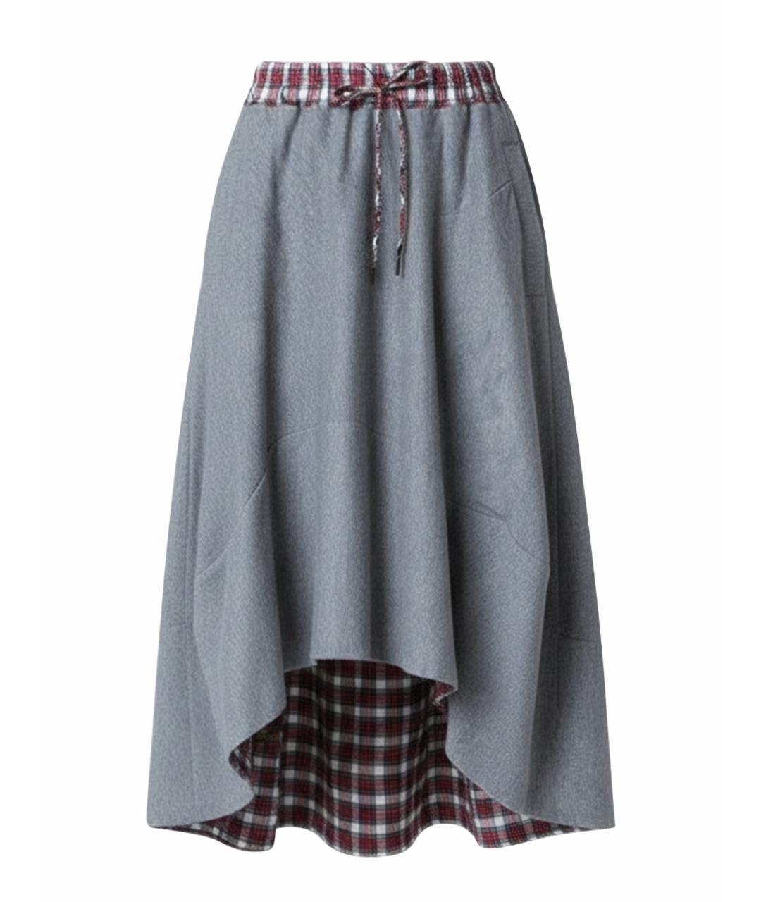 VIVIENNE WESTWOOD Серая хлопковая юбка миди, фото 1