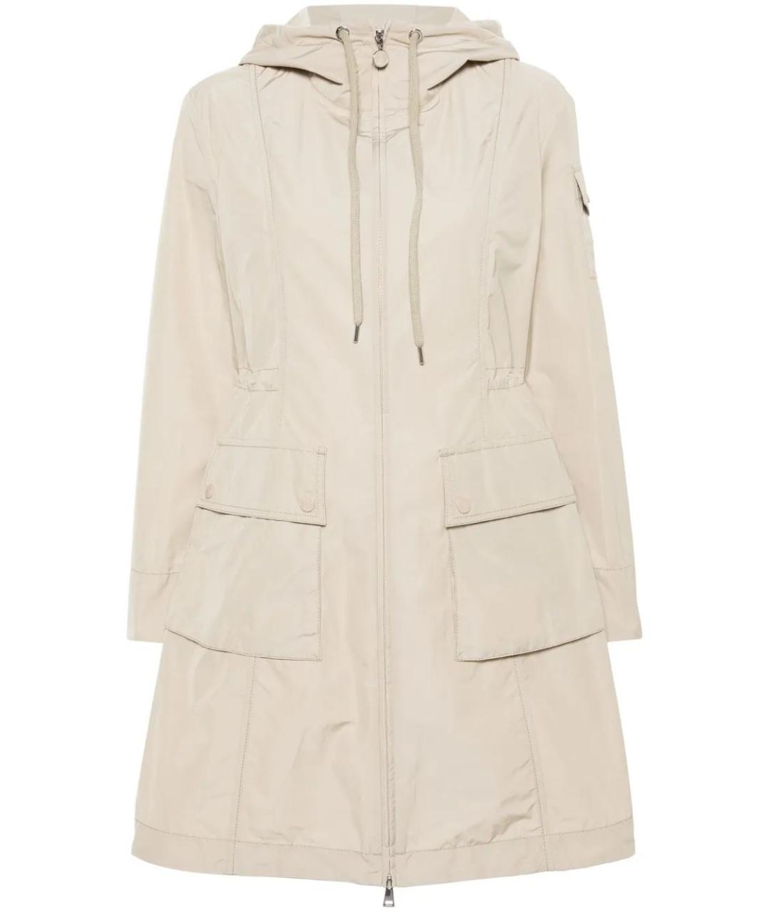 MONCLER Бежевая полиэстеровая парка, фото 1