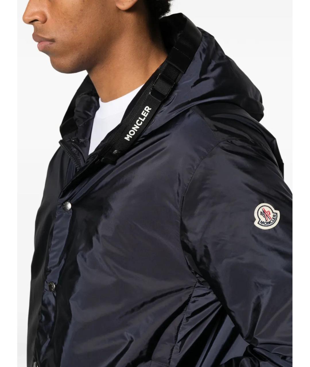 MONCLER Синяя полиамидовая куртка, фото 5