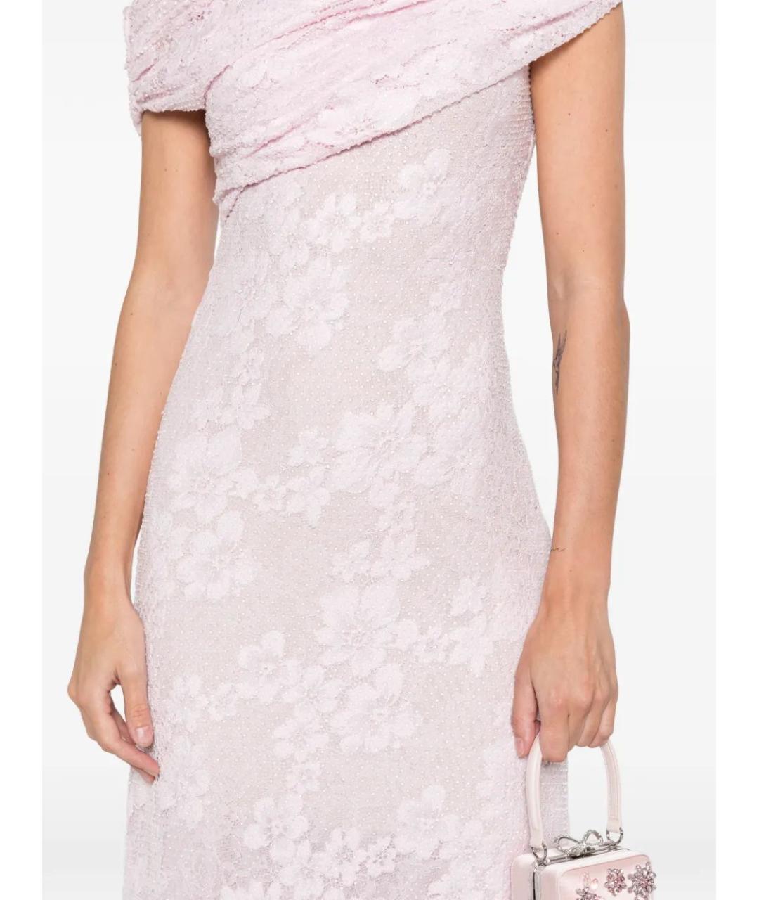 SELF-PORTRAIT Розовое полиамидовое вечернее платье, фото 5