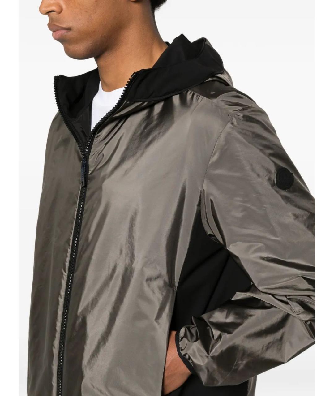 MONCLER Серая полиамидовая куртка, фото 5