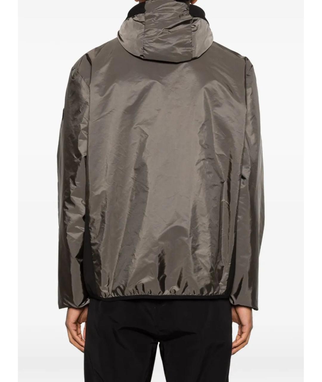 MONCLER Серая полиамидовая куртка, фото 4