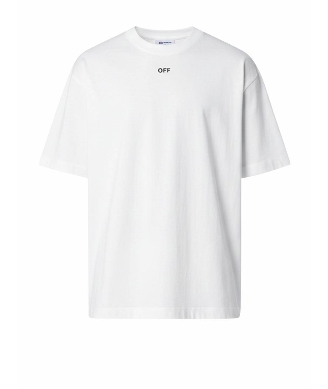 OFF-WHITE Белая хлопковая футболка, фото 1