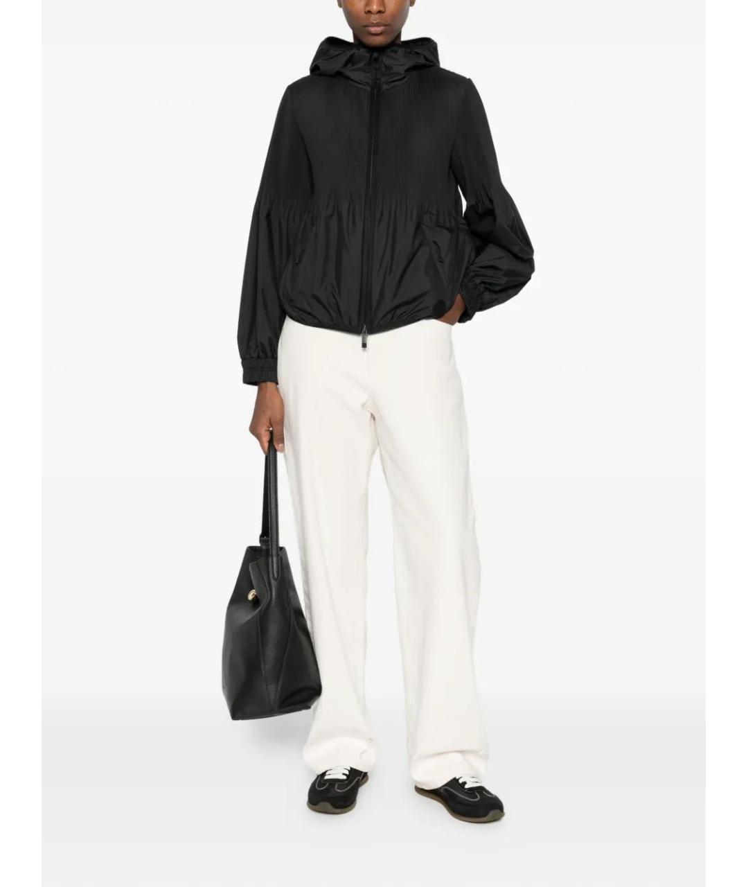 MONCLER Черная полиэстеровая куртка, фото 2