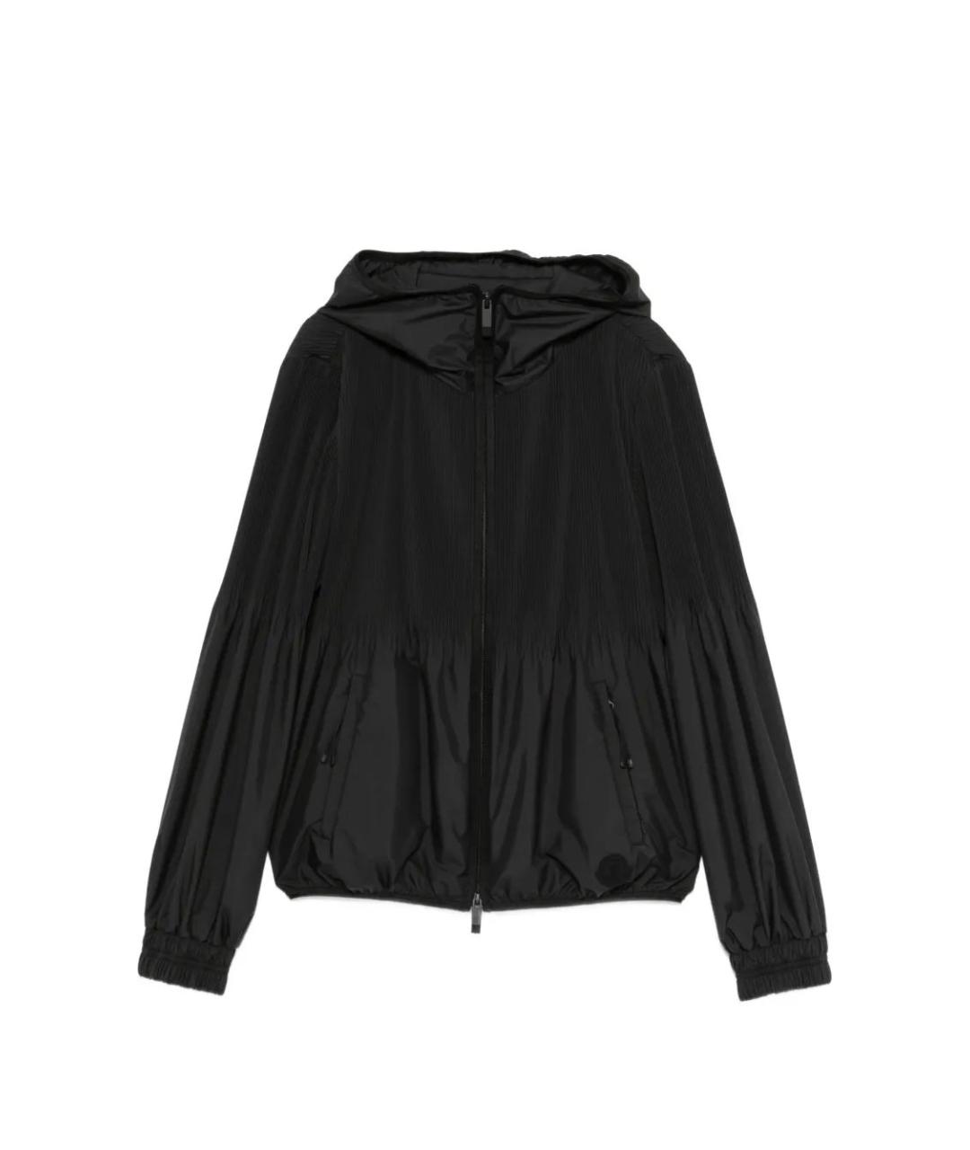 MONCLER Черная полиэстеровая куртка, фото 1