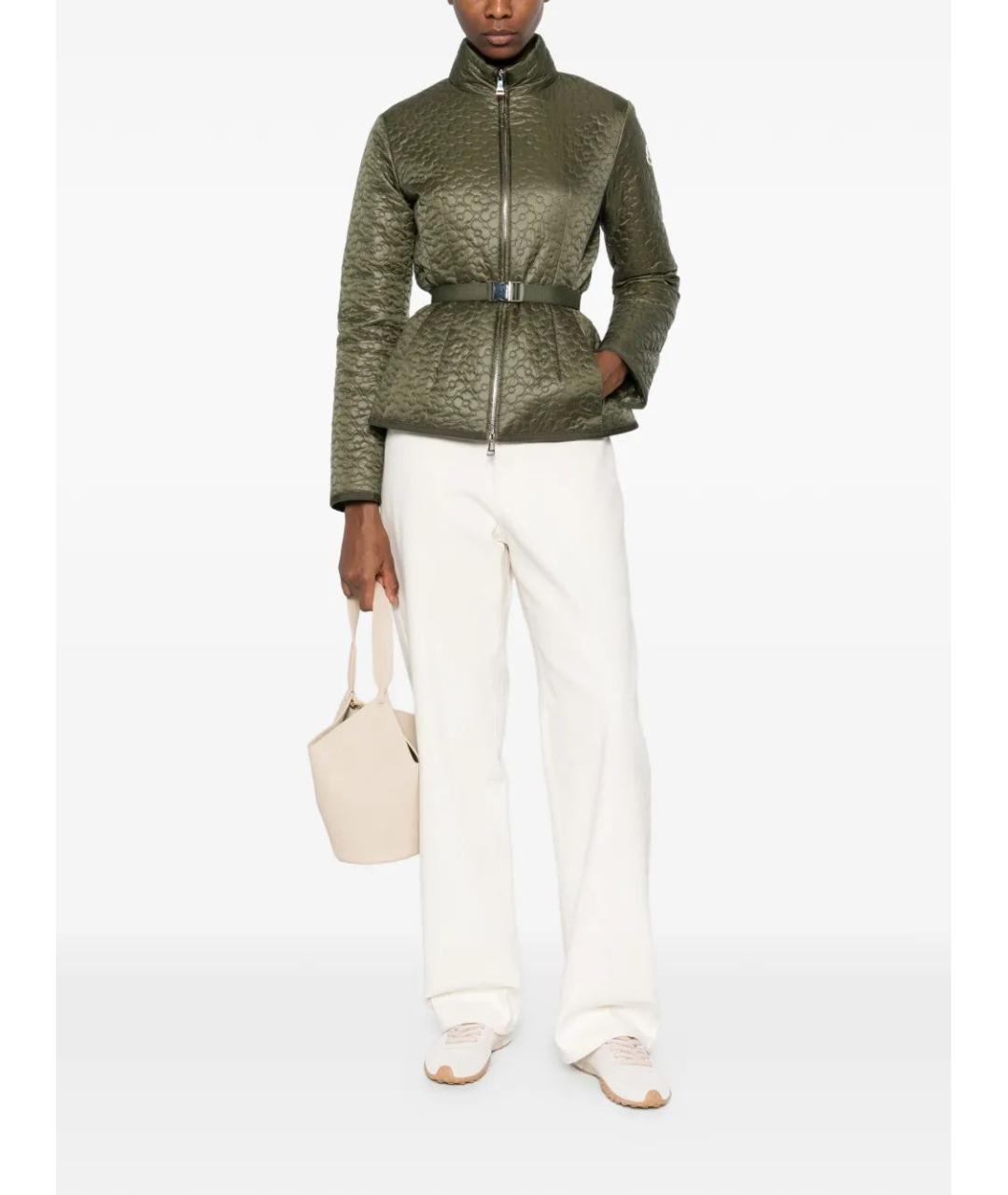 MONCLER Зеленая полиамидовая куртка, фото 2