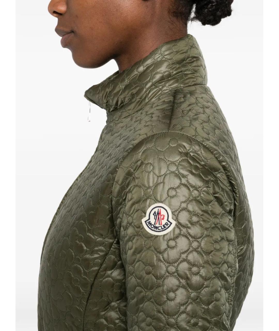 MONCLER Зеленая полиамидовая куртка, фото 5