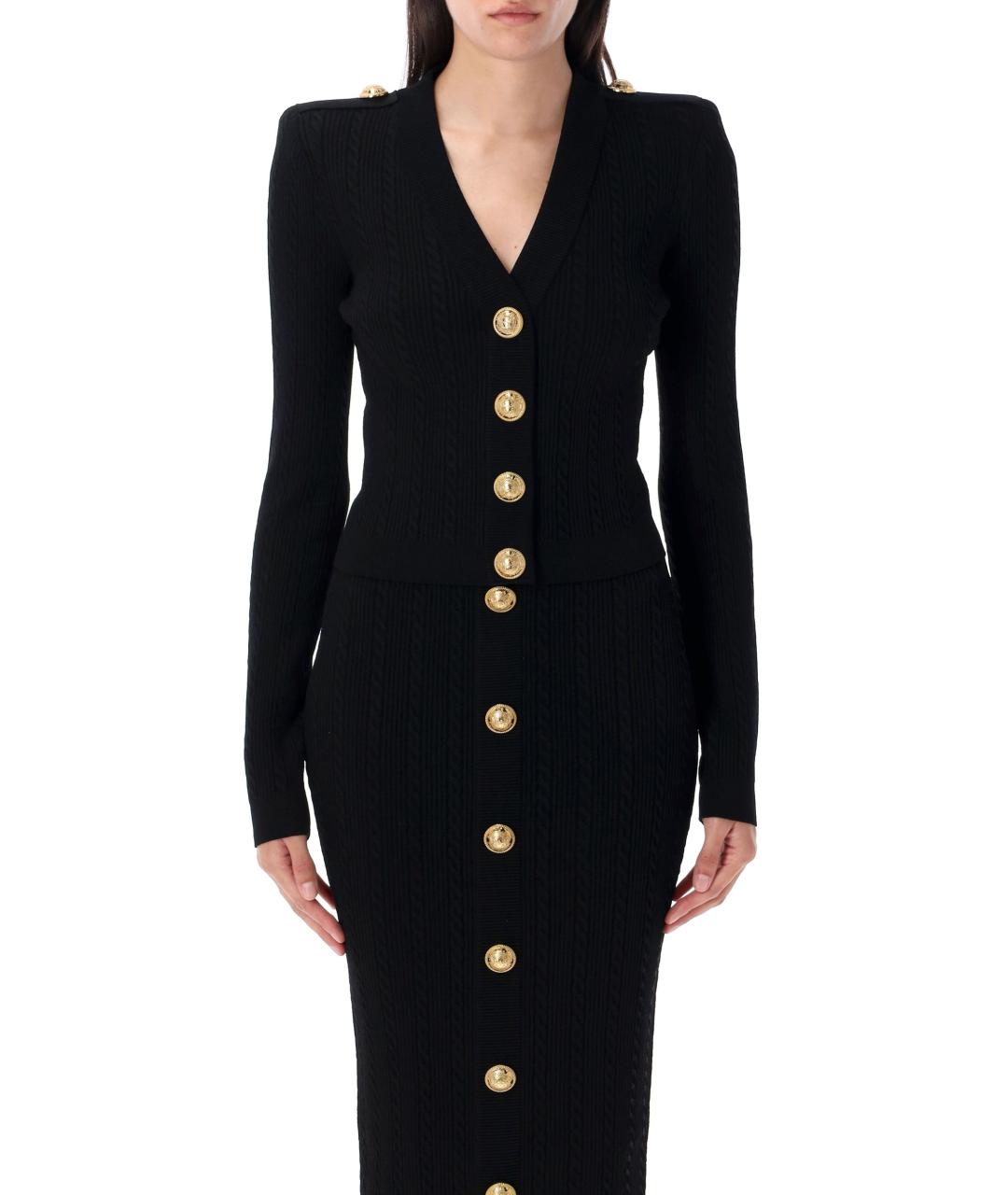 BALMAIN Черный вискозный кардиган, фото 5