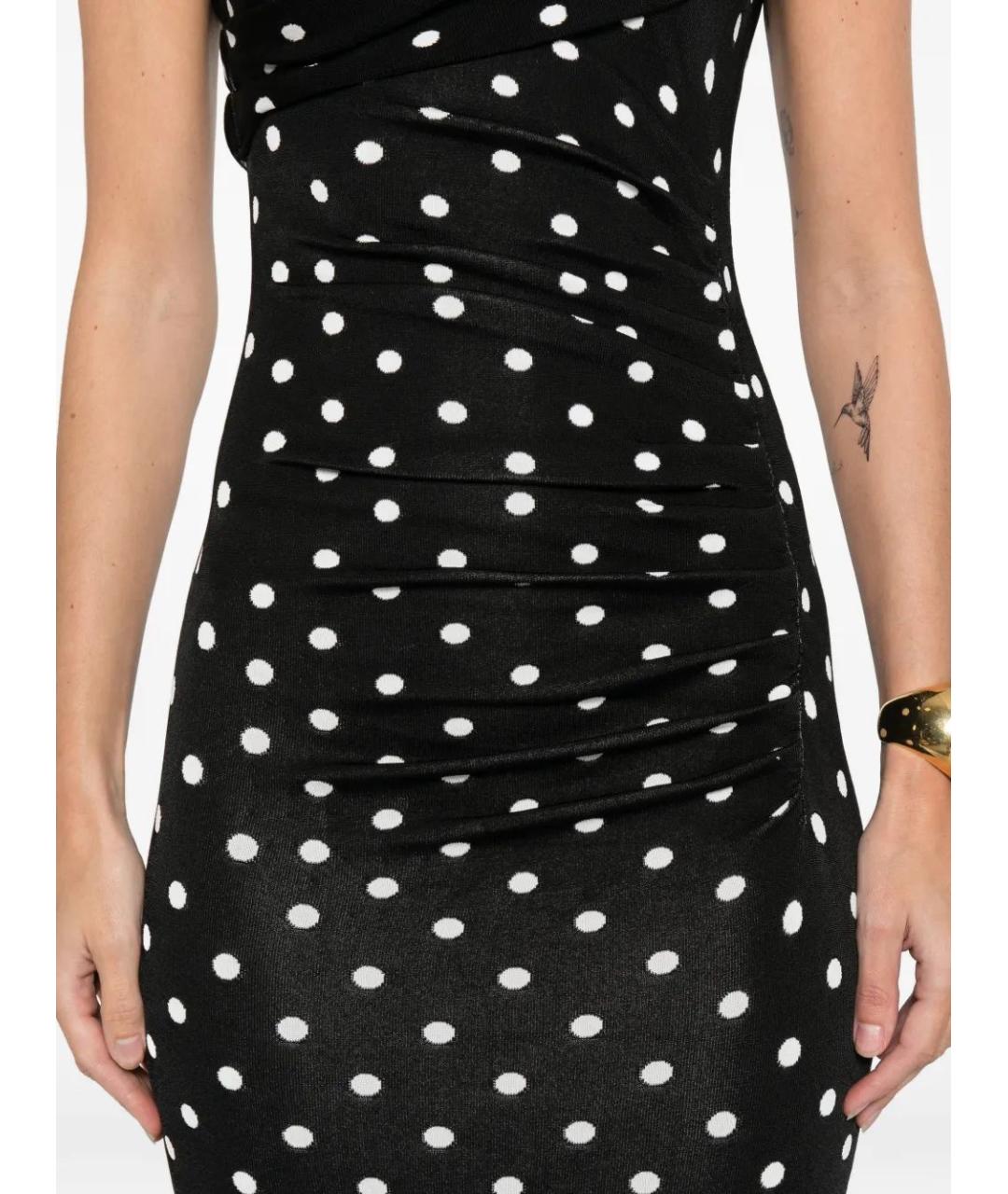 SELF-PORTRAIT Черное вискозное вечернее платье, фото 5