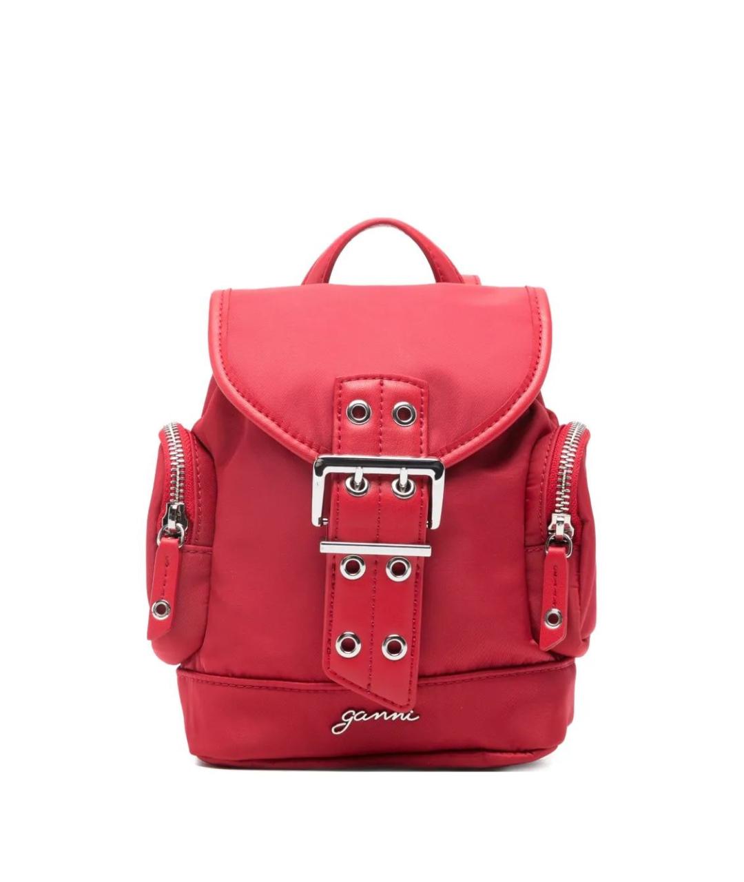 GANNI Красный синтетический рюкзак, фото 1