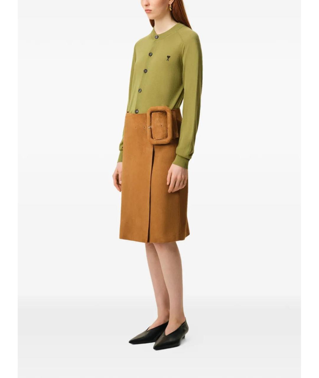 Ami Paris Зеленый шерстяной кардиган, фото 3