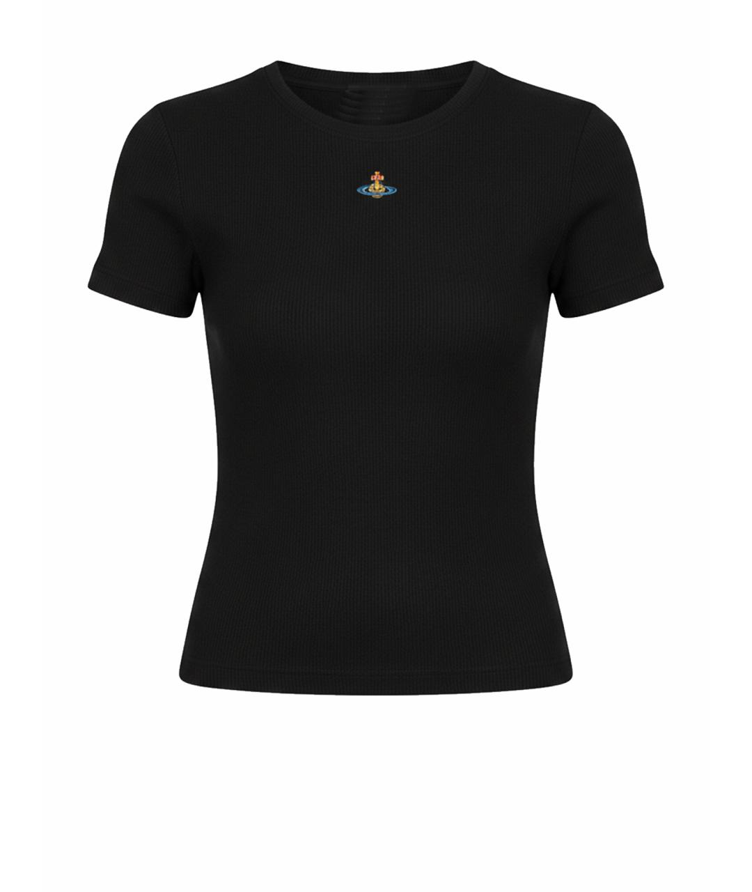 VIVIENNE WESTWOOD Черная хлопковая футболка, фото 1