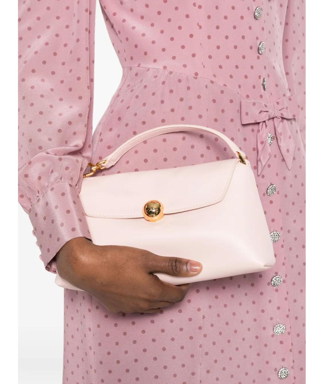 FURLA Розовая кожаная сумка с короткими ручками, фото 2