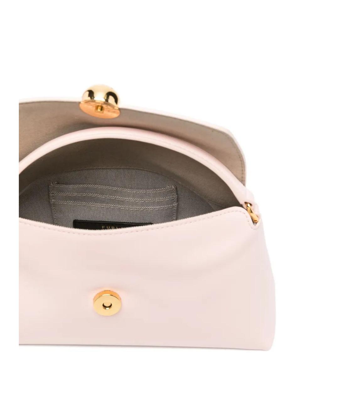 FURLA Розовая кожаная сумка с короткими ручками, фото 5