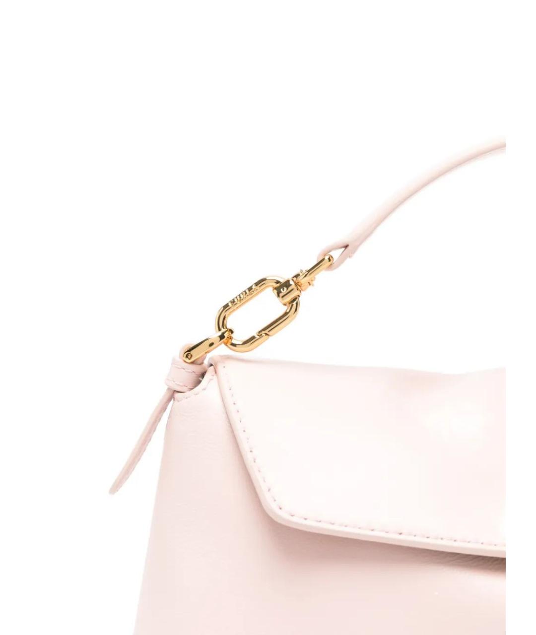 FURLA Розовая кожаная сумка с короткими ручками, фото 4