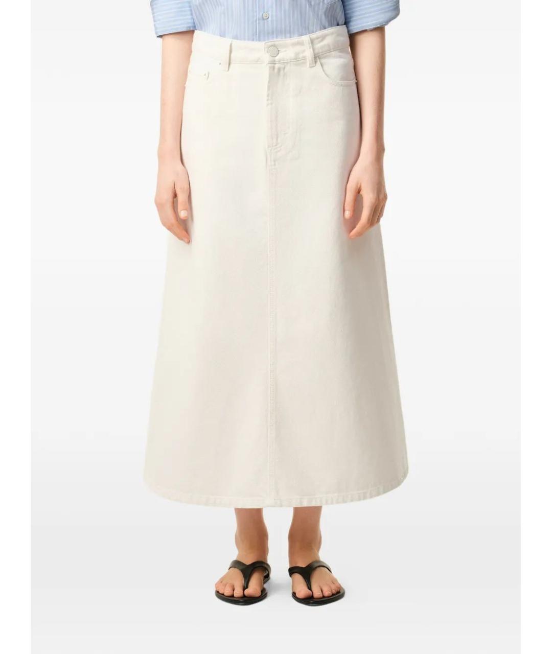 Ami Paris Бежевая хлопковая юбка макси, фото 4