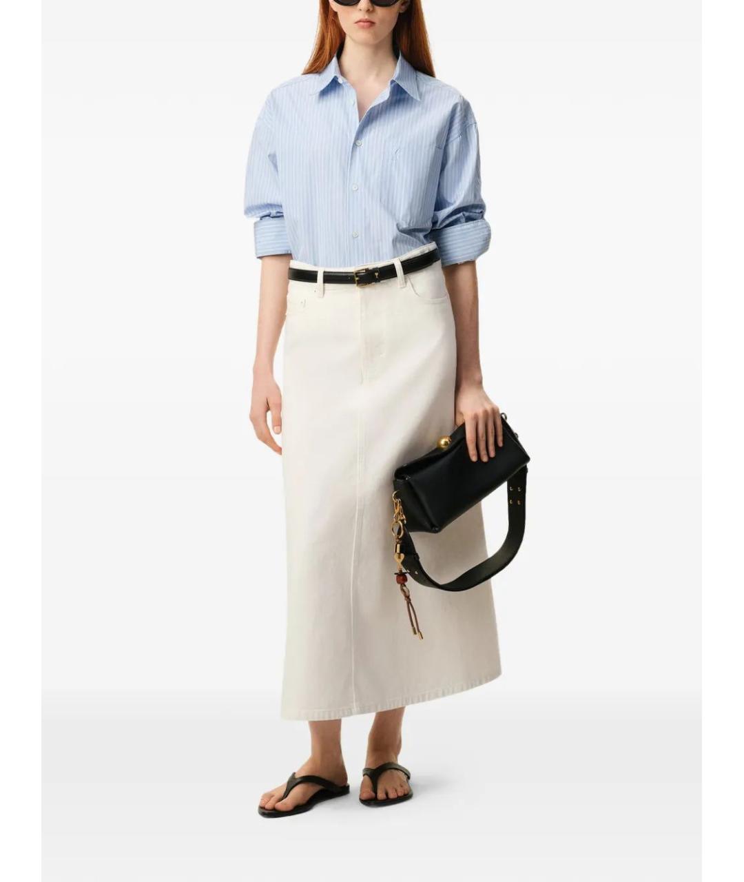 Ami Paris Бежевая хлопковая юбка макси, фото 2