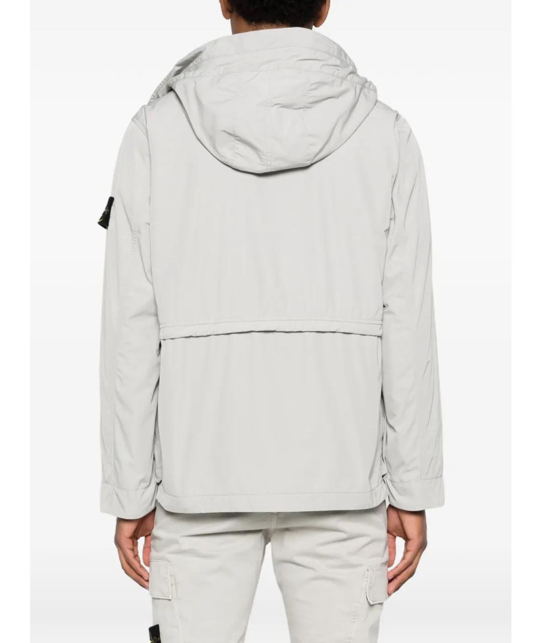 STONE ISLAND Серая полиэстеровая парка, фото 4