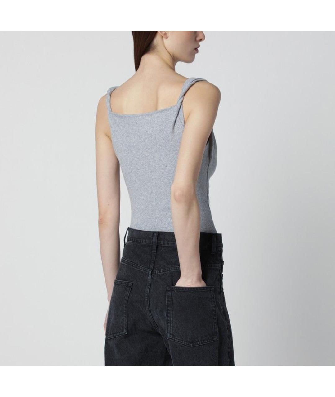 VIVIENNE WESTWOOD Серая хлопковая майка, фото 2