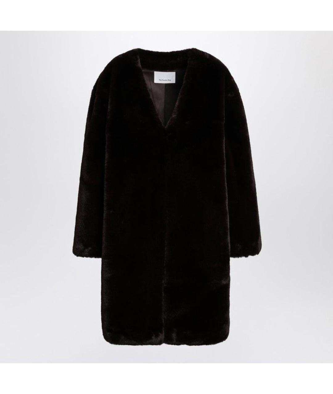 THE FRANKIE SHOP Коричневое полиэстеровое пальто, фото 3