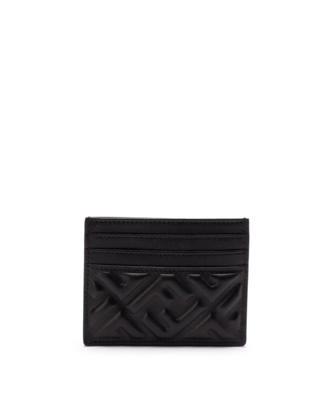 FENDI Черный кожаный кардхолдер, фото 2