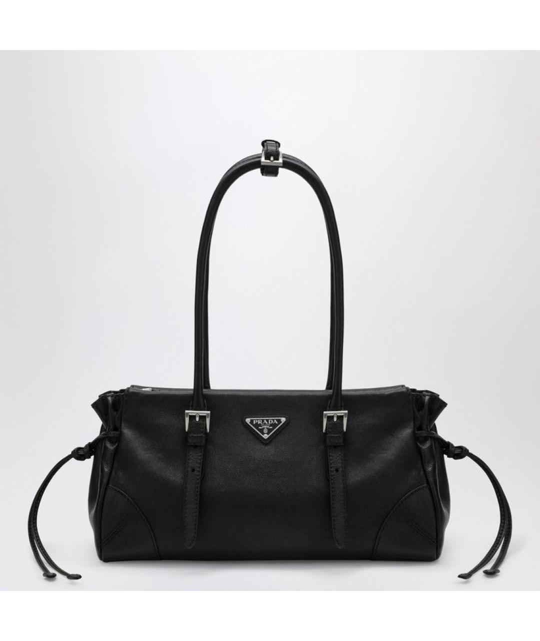 PRADA Черная кожаная сумка через плечо, фото 3