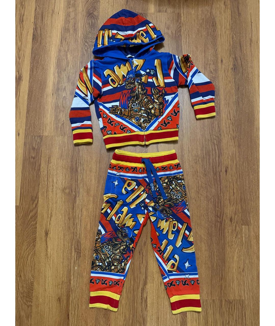 DOLCE&GABBANA Синий хлопковый комплект, фото 8