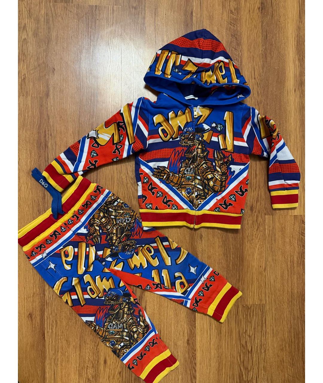 DOLCE&GABBANA Синий хлопковый комплект, фото 2