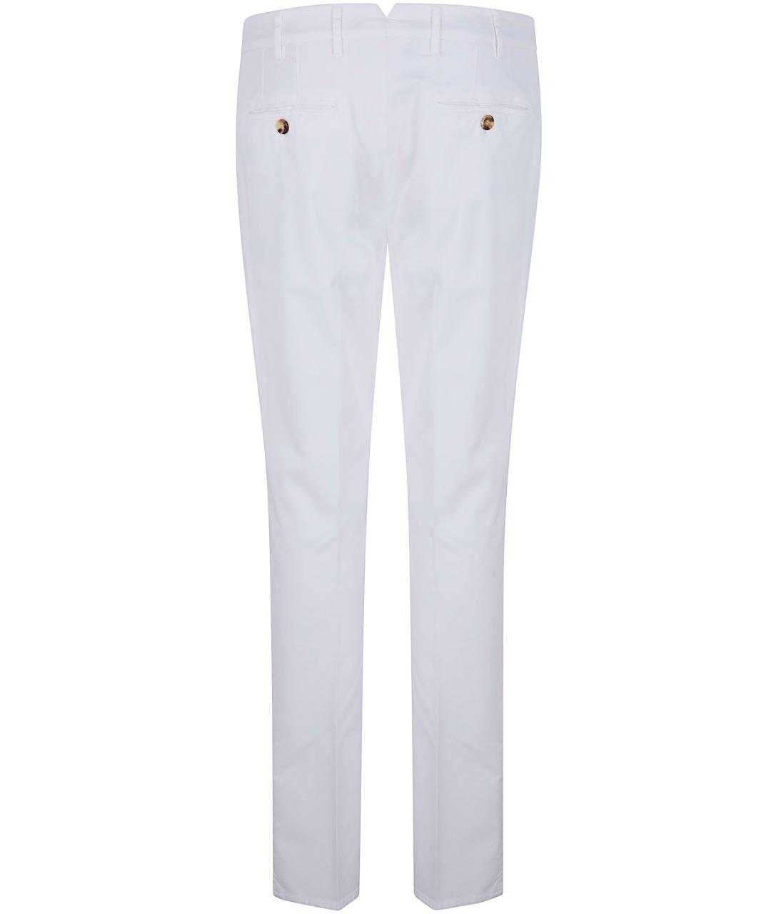 BRUNELLO CUCINELLI Белые хлопковые повседневные брюки, фото 2